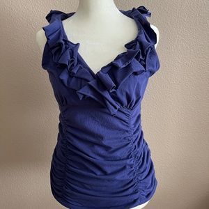 CAbi  top. Blue. Size  Medium